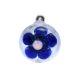 Blue Flower Engraved Glass Drawer Knobs